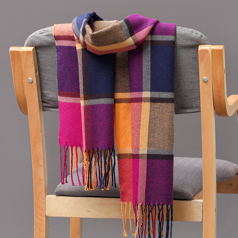 Plaid hiver écharpe femmes Foulard solide foulards décontracté écharpes cachemire Bufandas Hombre