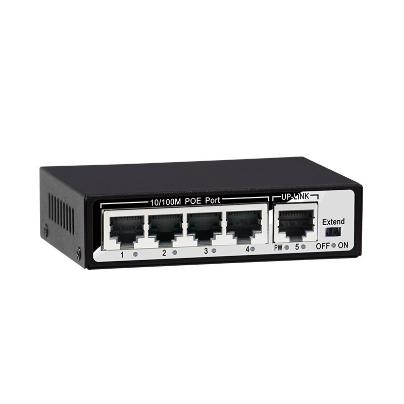 4 Port 100Mbps IEEE802.3af 4 Port POE Switch Power for CCTV Network POE IP Cameras System