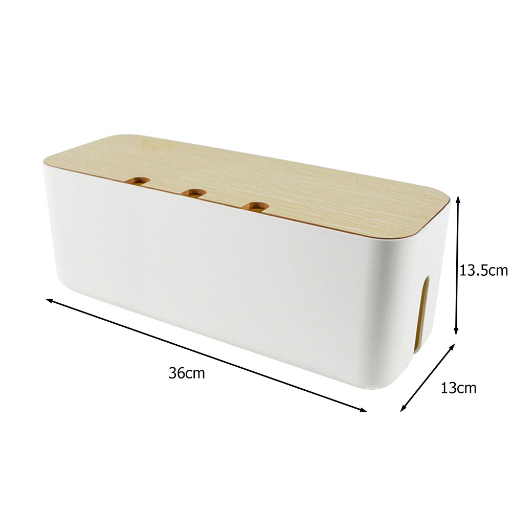 Surge Protectors Anti Dust Cable Management Box Organizer Cable Storage Power Strips Wire Case TV Cord Box: Maple White
