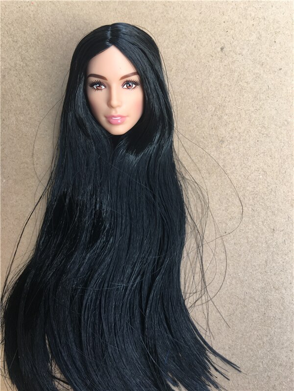 St Zeldzame Lange Haar Pop Hoofd Collectie Geworteld Haar Pop Heads 1/6 Lady Speelgoed Hoofd Diy Speelgoed Onderdelen Mannelijke vrouwelijke Pop Heads