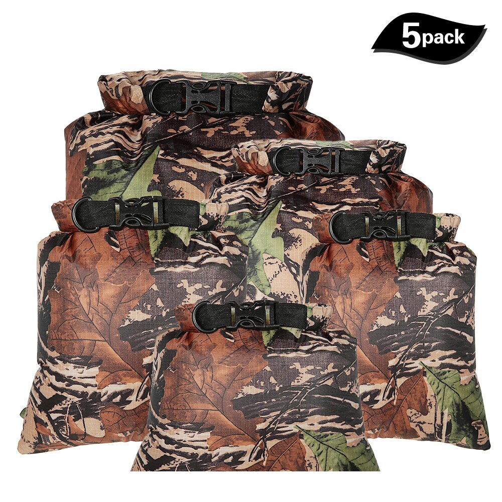 5PCS Outdoor Waterproof Storage Bags Dry Sacks Outdoor Swimming Waterproof Bag Smartphone Camera Storage Bags for Water Sports: Set 2
