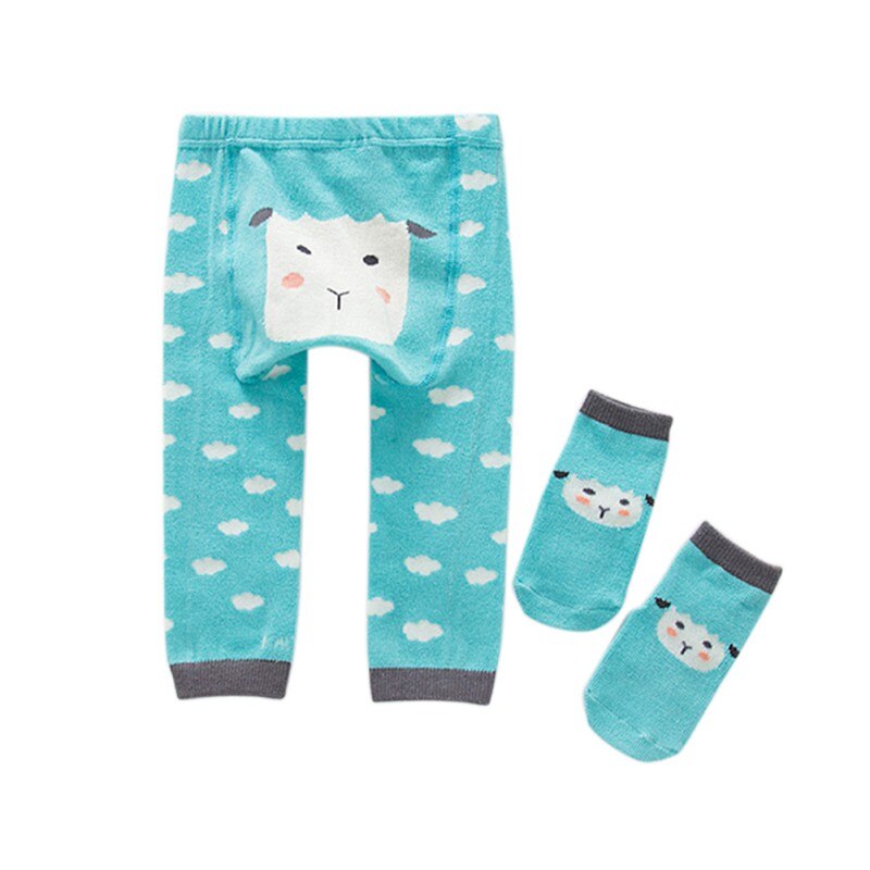 2 pièces bébé filles garçons Leggings belle solide Catoon coton filles collants enfants bébé filles pantacourt chaussettes ensembles offre spéciale: TL / 2-4T