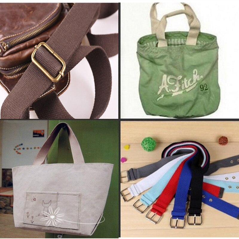 6M * 2.5 Cm Gekleurde Katoenen Dikke Vlakte Canvas Gordel Backpack Strap Bagage Accessoires Tas Maken Naaien Diy huisdier Aangelijnd