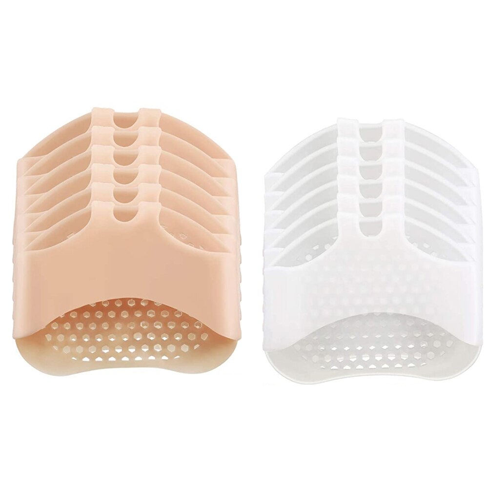 6 paires Silicone avant-pied coussinet pour femmes chaussures à talons hauts pied Blister soins orteils Inserts pied coussin avant-pied soulagement de la douleur Gel coussinet: 3pair white beige