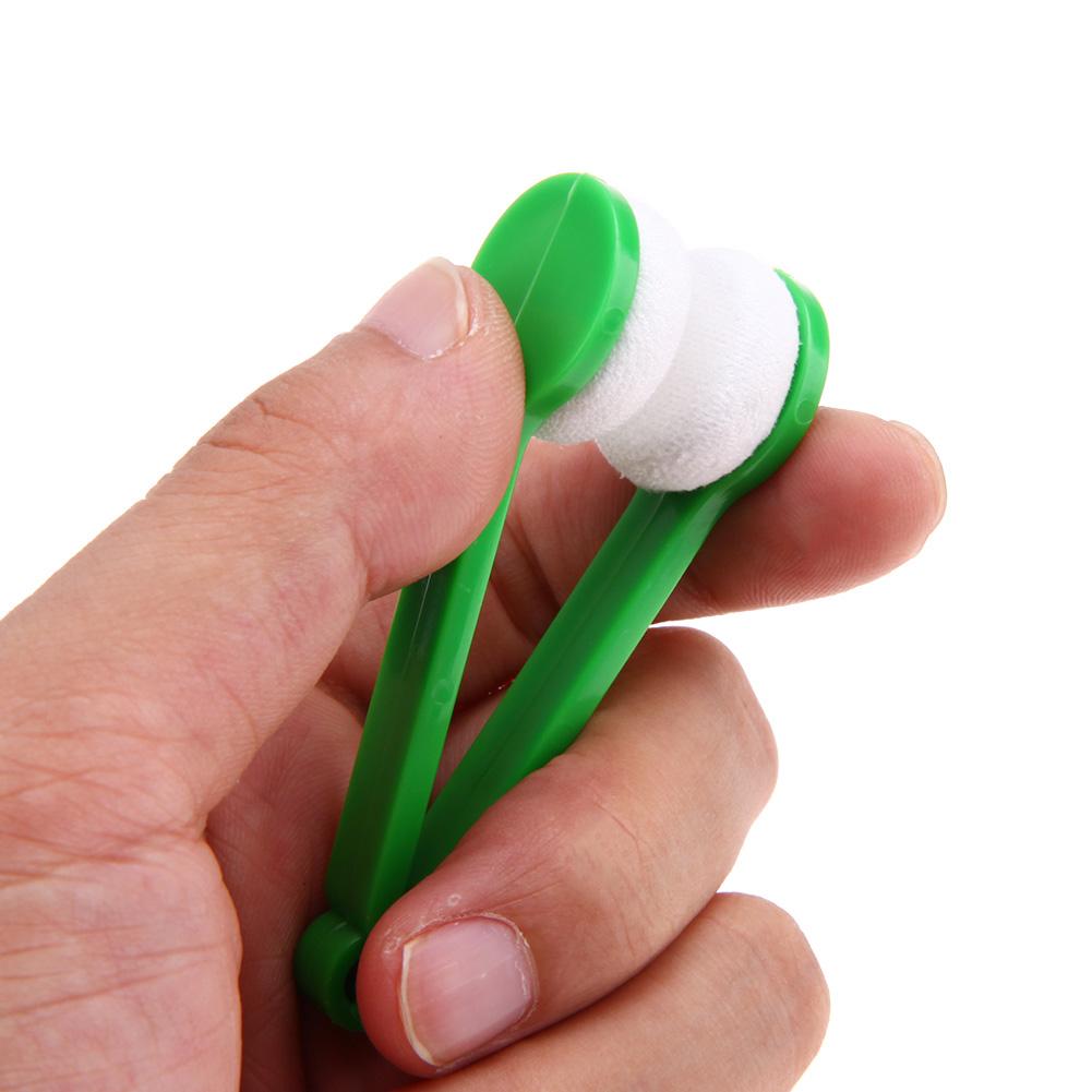 Mini limpador de óculos, multifuncional, portátil, escova para limpeza de óculos, microfibra, ferramentas de limpeza aleatórias, 1 peça