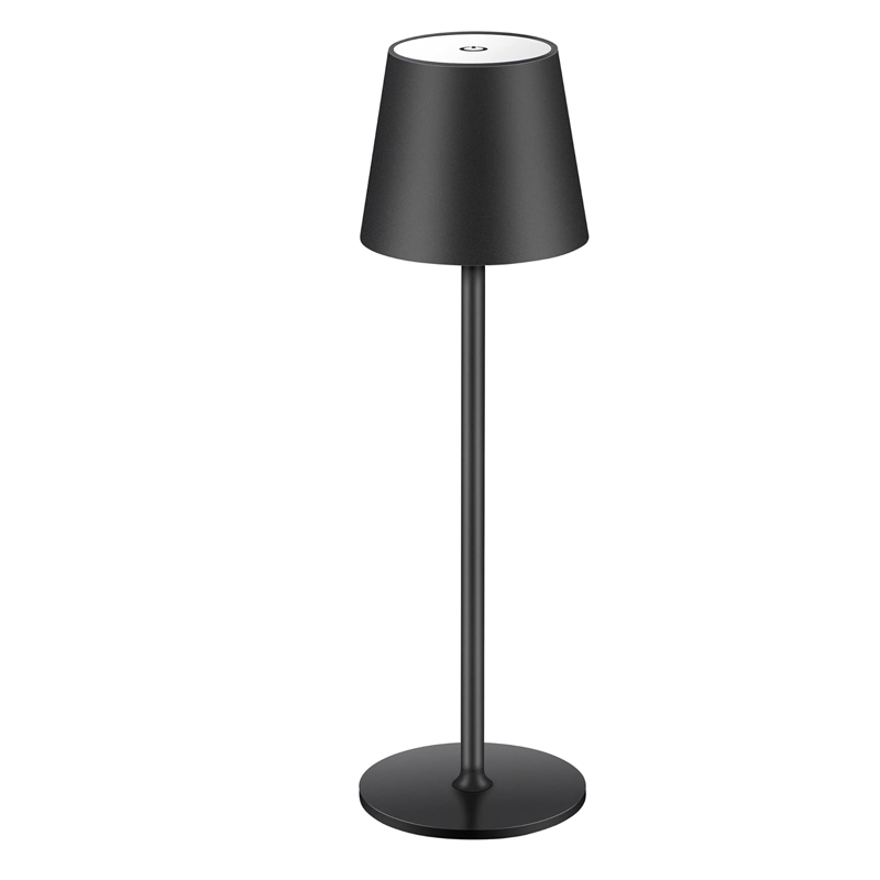 Led-skrivebordslampe med touchfunktion, natlampe med usb-genopladelig touchfunktion, led-bordlamper med 3 niveauer, dæmpbar, trådløs til værelse, arbejdsværelse, kontor, bar: Lys rød
