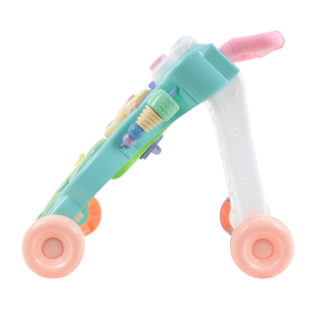 Baby Walkers Toddler Safety With Wheels Trolley Sit-To-Stand Musical Walker Go-Carts Learning Walking Assistant First Steps Car