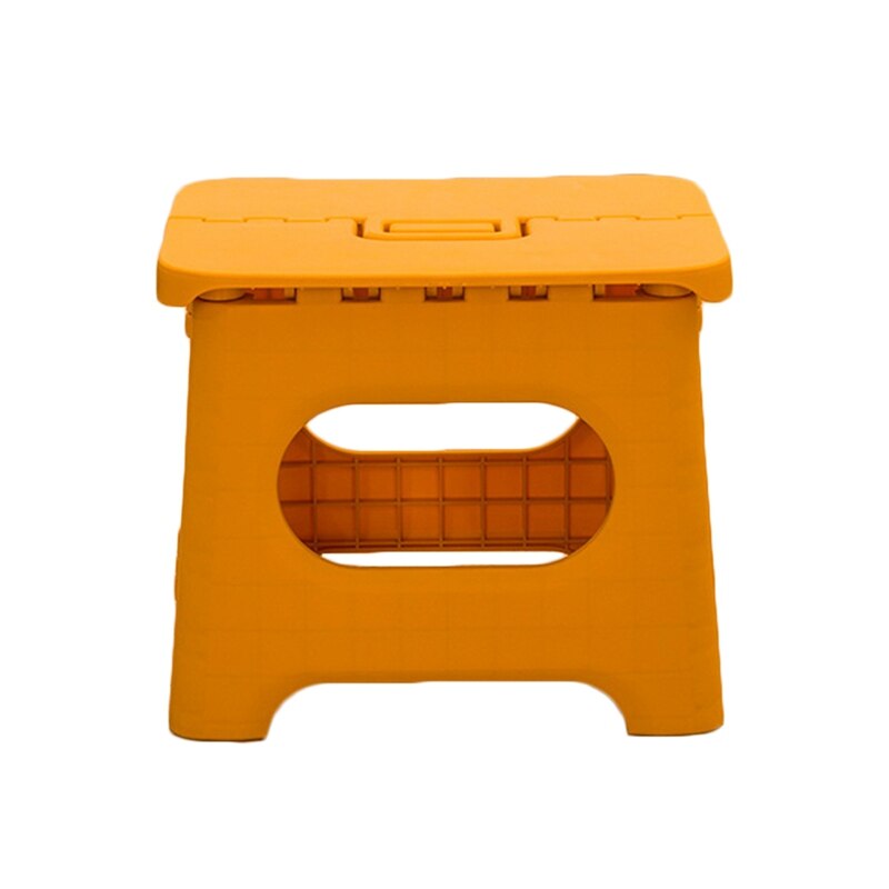 Plastic Multi Purpose Folding Step Stool Home Train Outdoor Storage Foldable Outdoor Storage Foldable Kids Holding Stool Camping: Yellow