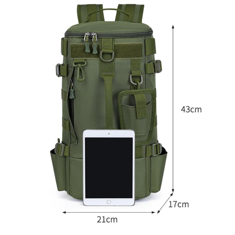 Mochila de pesca multifuncional para hombre, bolso de hombro de almacenamiento de caña de gran capacidad, bolsa de almacenamiento para equipo de peces para deportes al aire libre