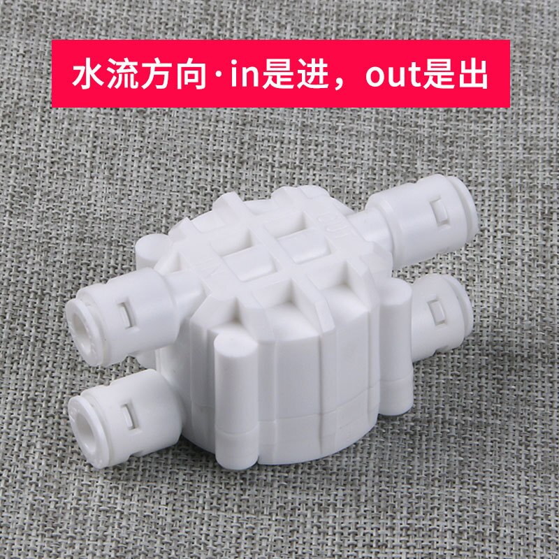 Válvula de ósmosis inversa RO de 4 vías 1/4 "OD manguera de conexión rápida Válvula de diafragma para purificador de agua dosificador de agua pura
