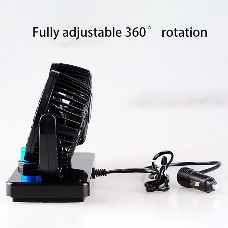 12V Car Fan with 360 Degrees Rotatable and 2 Speed, for Vehicle Car Truck SUV RV ATV Boat