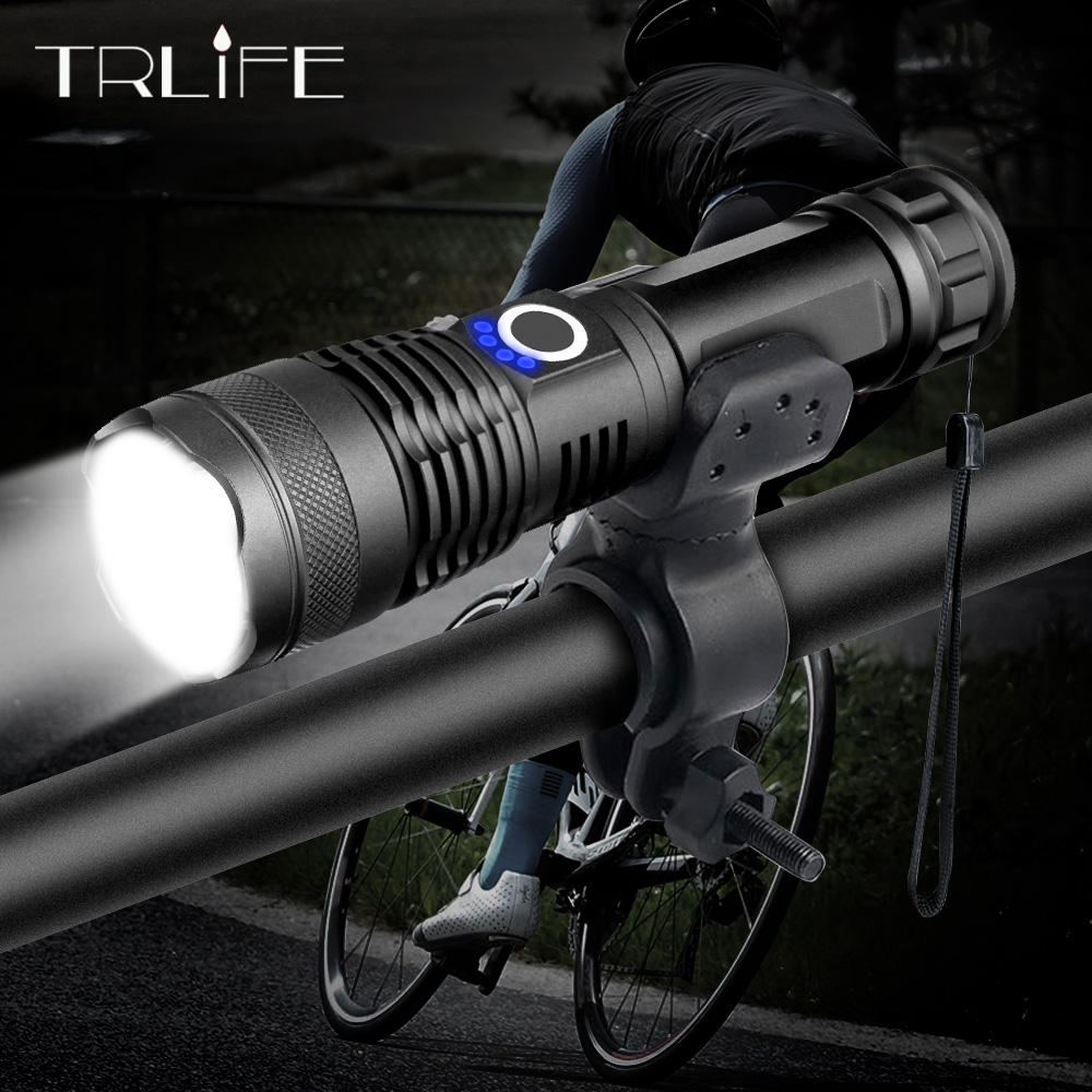 Newest XHP50 LED Bicycle Flashlight Most Powerful USB Rechargeable USB Zoom Bike Light Torch 18650 26650 for outdoor Bike Light
