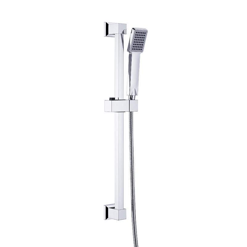 Square Adjustable Lifting Shower Slide Bar with Shower Holder ABS Sliding Bar Shower Set