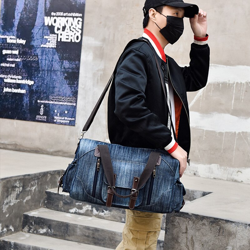 Rejsehåndtaske stor kapacitet mænd kvinder håndbagage rejse duffle bag weekendtasker skulderstropper rejsetasker til mandlige kvinder