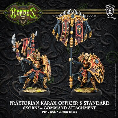 model kit resin kit Avatars of War 28330 Hordes Tribe Skorn Guardian Shield Officer and Standard Bearer