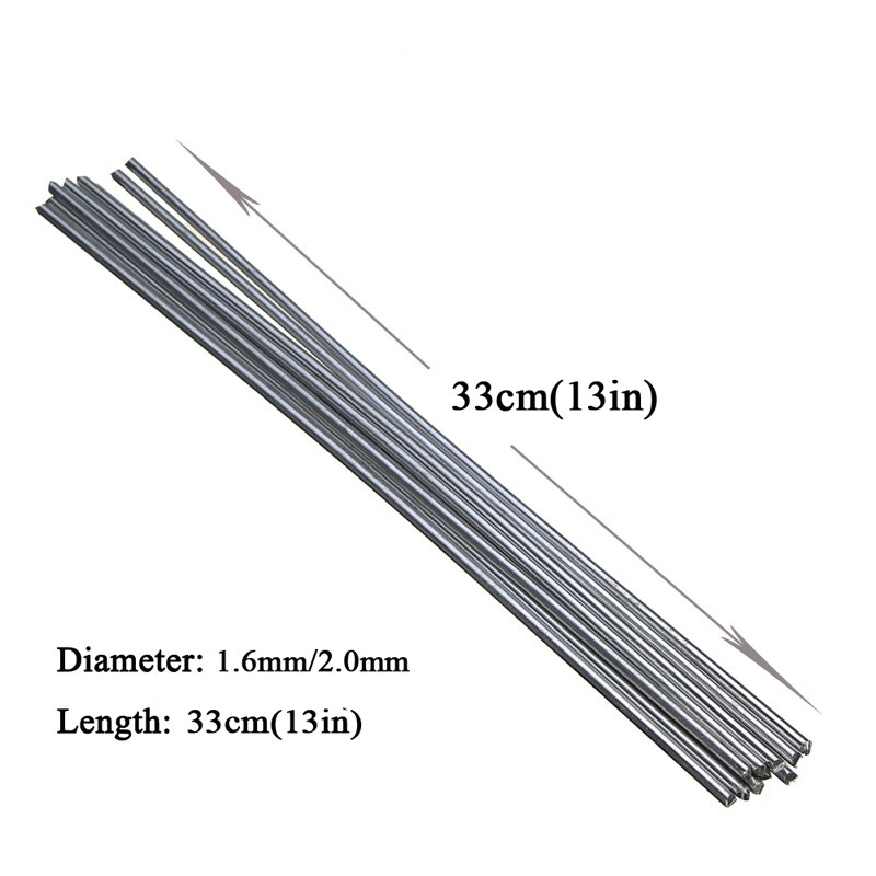 50Pcs Universal Welding Rods Copper Aluminum Iron Stainless Steel Fux Cored Welding Rod Weld Wire Electrode 33Cmx1.6Mm