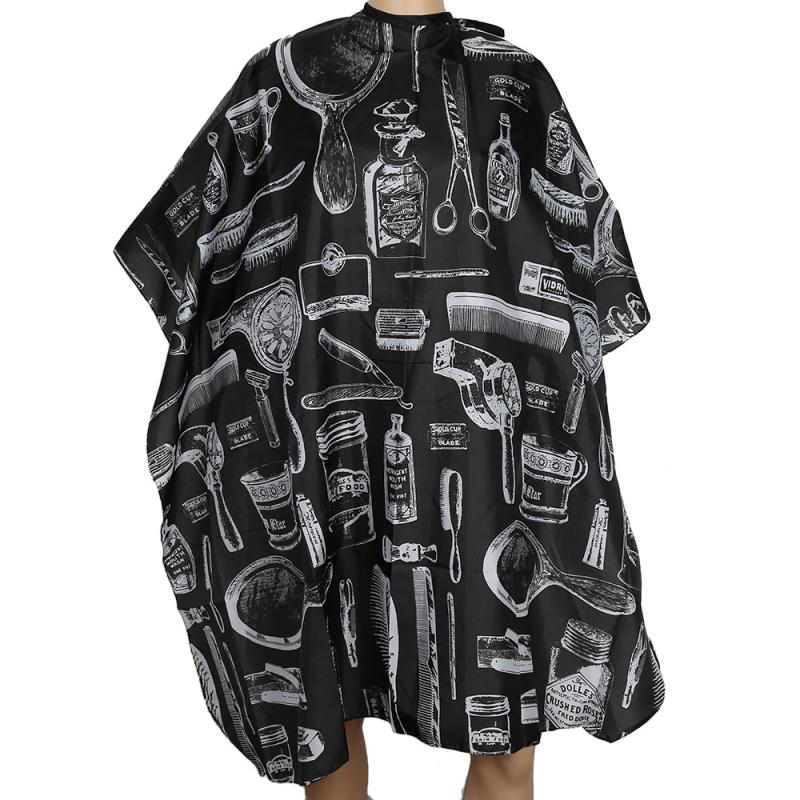 CAPA para cortar el pelo de , capa de peluquería, bata de corte de estilo, ropa de peluquería, salón de peluquería, ropa de corte de pelo, 1 ud.,: Black