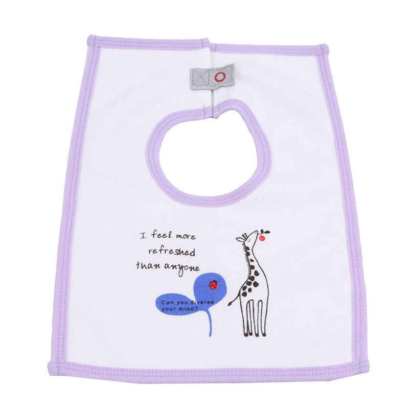 Unissex forma quadrada dos desenhos animados da criança à prova dwaterproof água bandana babadores infantil recém-nascidos saliva alimentação arroz toalha arroto roupas: Purple Fawn