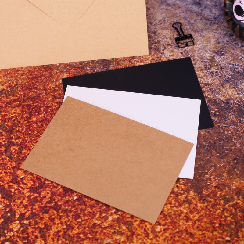 Thickened Blank Handmade DIY Greeting Card Kraft Paper White Card