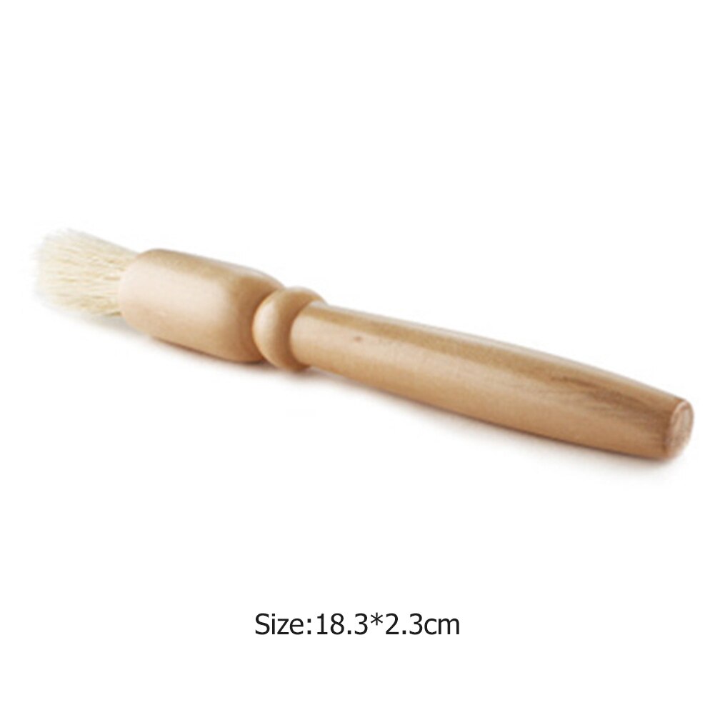 1Pcs Natuurlijke Haren Koffie Borstel Koffiemolen Machine Borstel Houten Handvat Hout Afstoffen Borstel Koffie Clean Tool