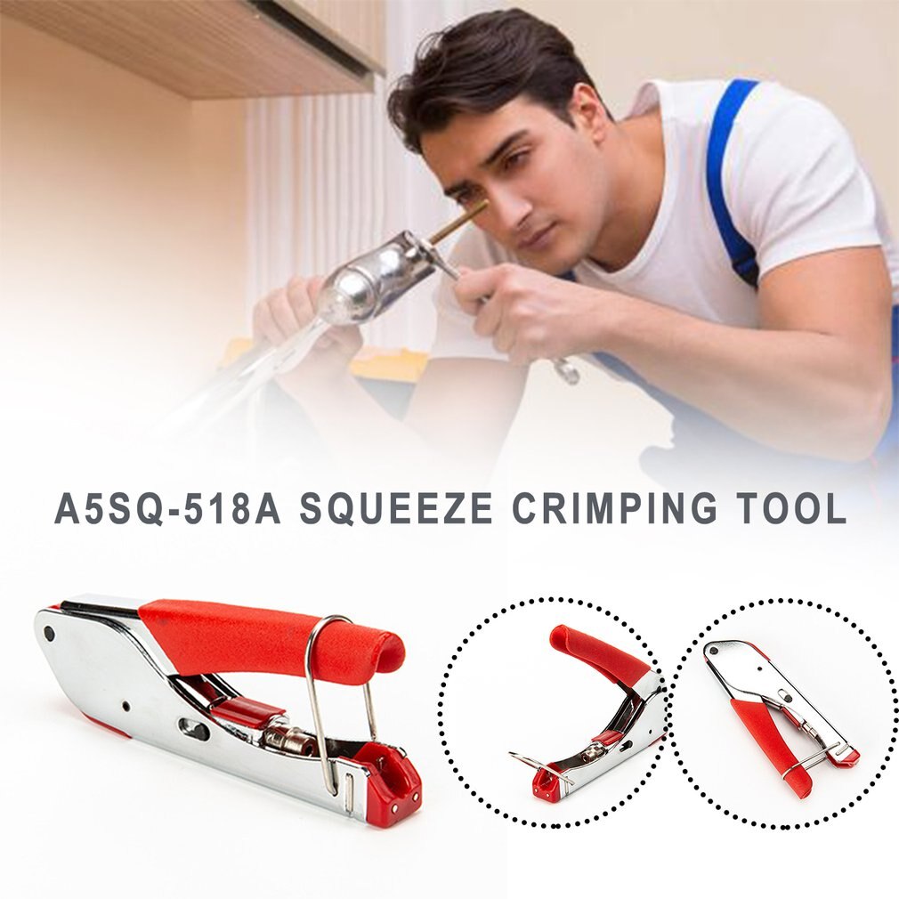 Coaxial Cable Extrusion Clamp Wire Crimpers Crimping Plier Compression Tool for Coaxial F Connector RG6 RG5