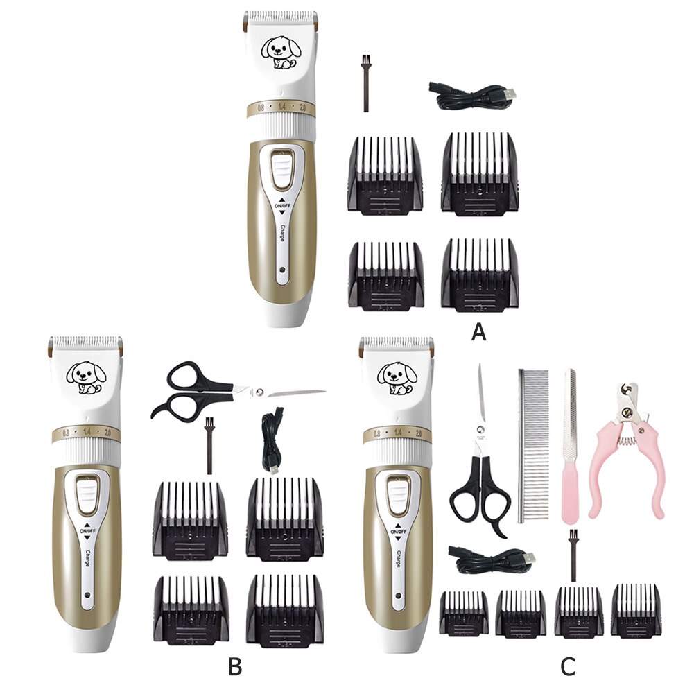 Rechargeable Electrical Dog Hair Trimmer USB Charging Pet Hair Clipper Low-noise Cat Hair Remover Grooming Hair Cutter Machine