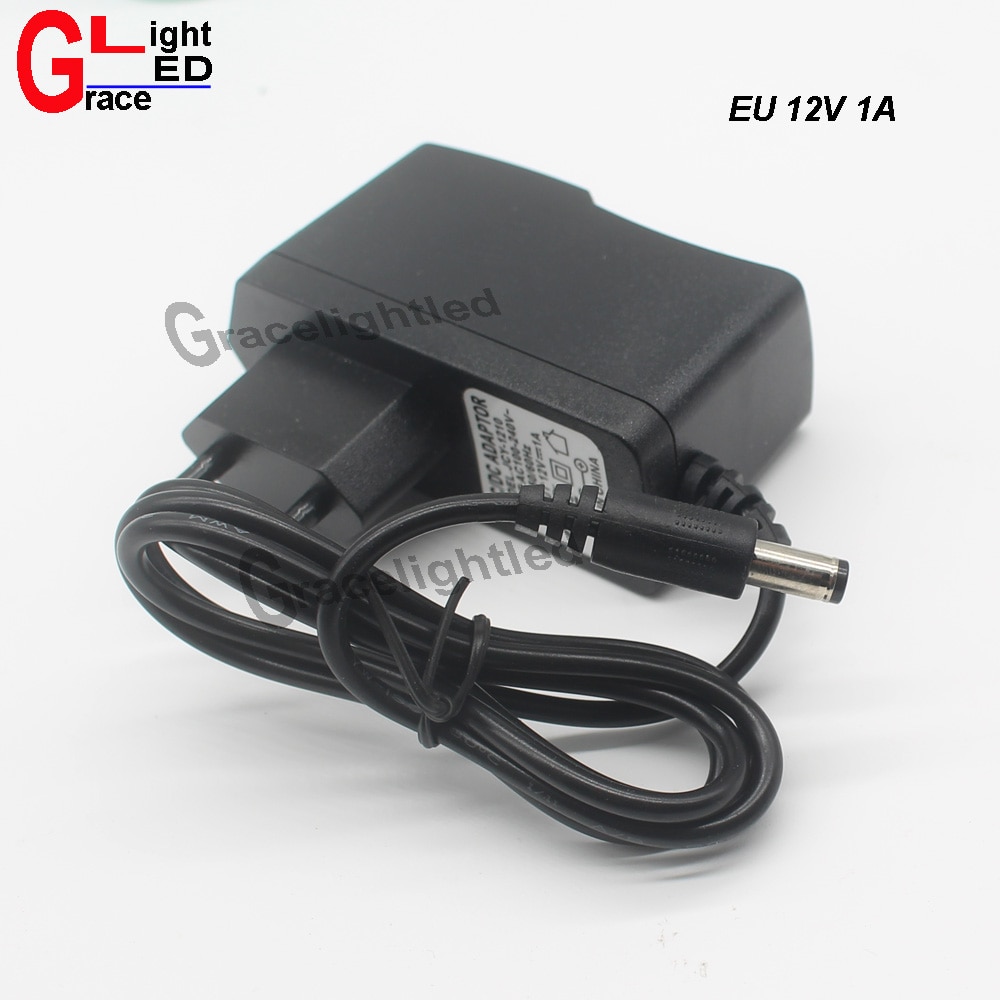 EU Plug AC 100-240 V Naar DC 12 V 1A 12 W Voeding Adapter Koord voor LED Strip