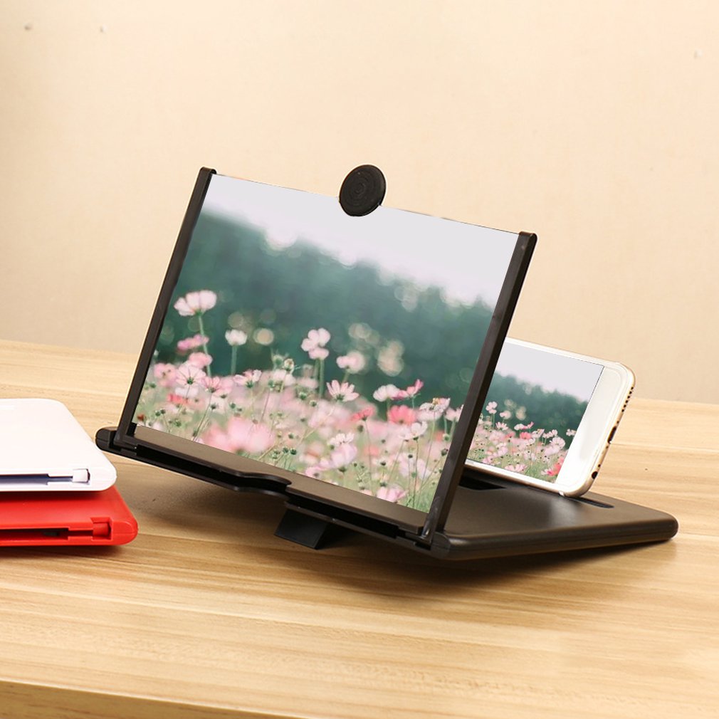 8.2 Inch Mobiele Telefoon Screen Vergrootglas Ogen Bescherming Display 3D Video Screen Versterker Vouwen Vergroot Uitbreiden Stand Houder