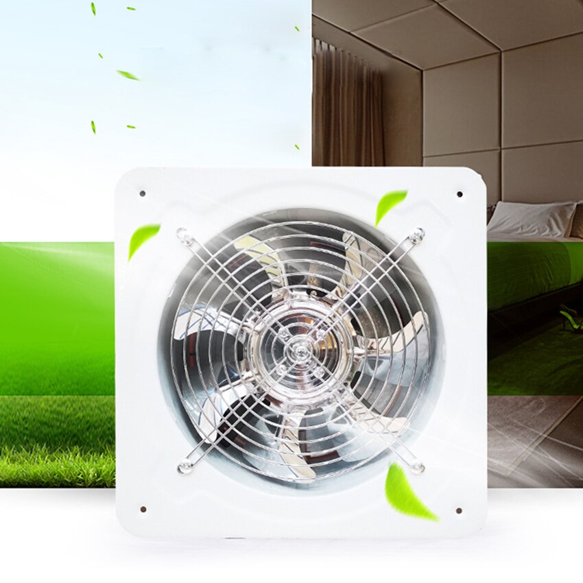 8 Inch High-speed Silent Exhaust Fan Stainless Steel Fan Blade Toilet Window Extractor Exhaust Ventilator Ventilation Fans 80W