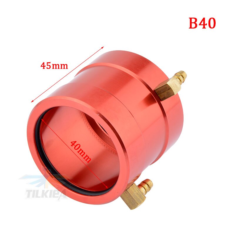 Barca del Rc CNC Marine Giacca di Raffreddamento ad Acqua Del Motore Watercool Giacca per B20/B28/B36/B40 ID 20/28/29/36/40 millimetri Barca del RC Motore Brushless: B40 Red 4045