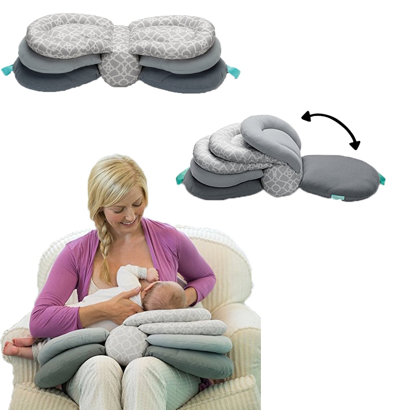 Almohadas de lactancia para bebé, modelo de giro de página, almohada de alimentación infantil para el cuidado del bebé, almohada protectora multifunción para la cintura, almohada para dormir