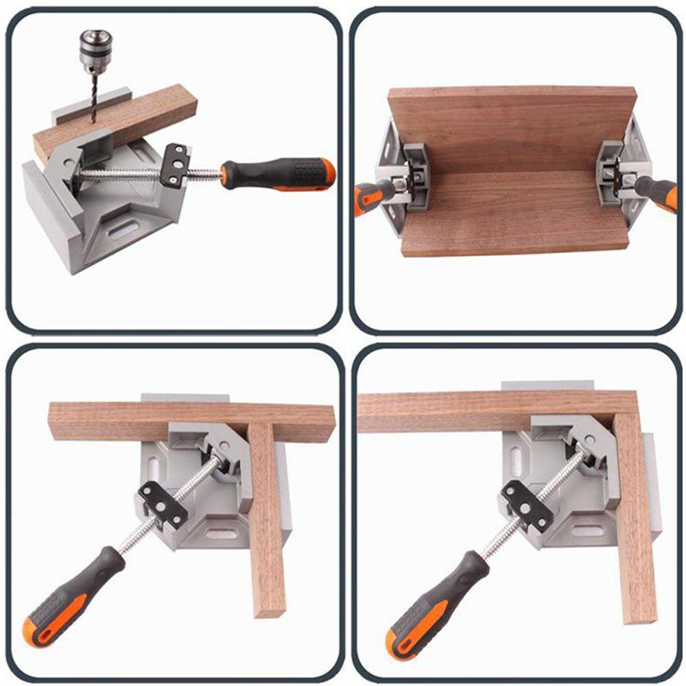 Pinzas para carpintería, pinzas de ángulo de 90 grados, herramientas DIY de aluminio para Barra de carpintería, marco de imagen, ángulo recto de 90 °, herramientas de trabajo de madera