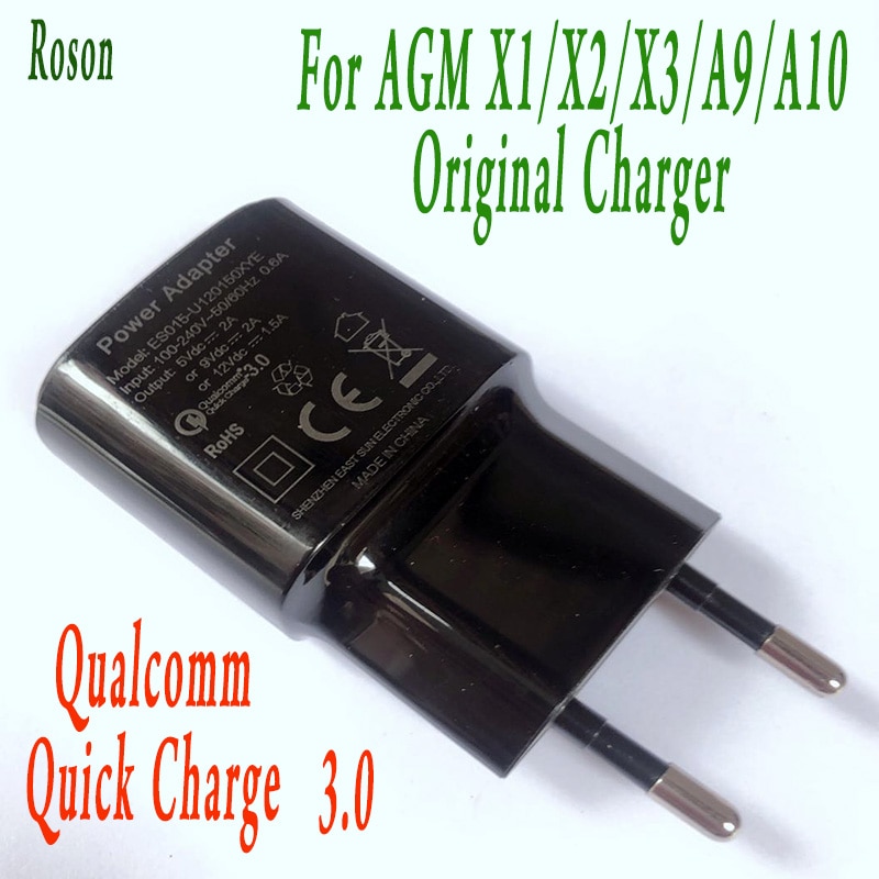 Roson 3.0 Quick Charger Usb Lader Originele Voor Agm X1/X2/X3/A9/A10 Fast Charger adapter