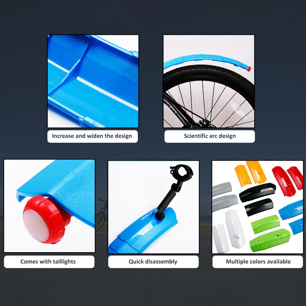 Bike Mudguard Telescopic Folding Mountain Road Bicycle Fender with Rear Mudguard for Mountain Bikes Mudguard Bicycle Accessories