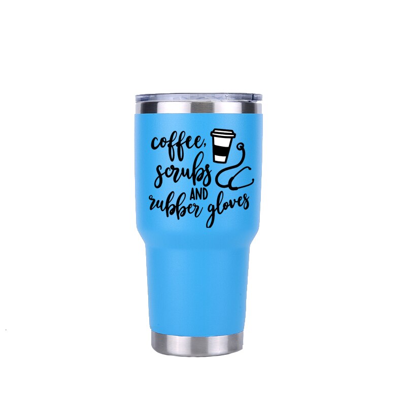 d'infirmière 30 oz gobelet voyage voiture bière tasse vide flacons isolés en acier inoxydable Thermos tasses à café
