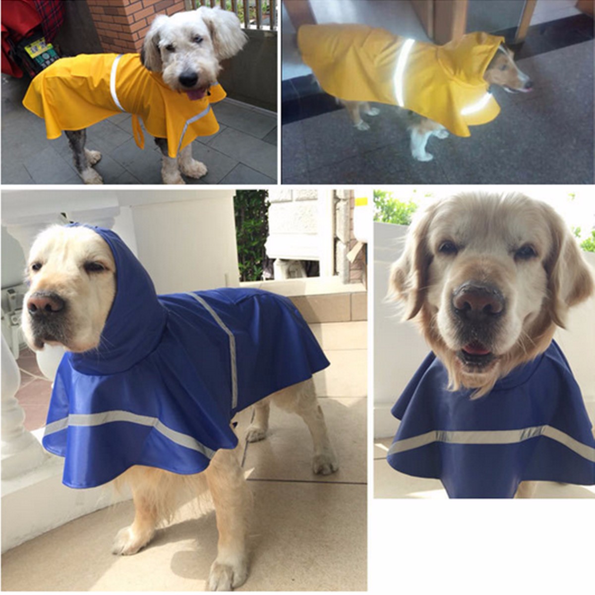 Hond Regenjas Waterdicht Hond Past Regen Cape Pet Overalls Puppy Kat Regenjas Mantel Kostuums Kleding Overalls Regen Mantel
