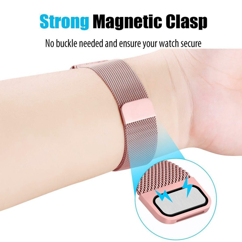 Magnetisk rem til fitbit charge 3 4 smart urbånd metal rustfri magnetisk rem armbånd erstatning sport ur rem