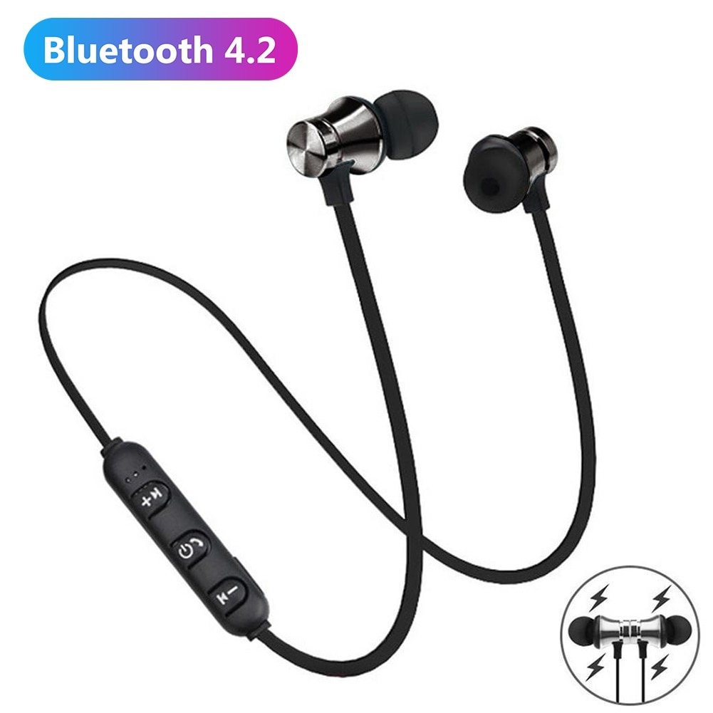 Xt11 adsorção magnética sem fio bluetooth 4.2 fone de ouvido leve in-ear música neckband esportes fone de ouvido com microfone