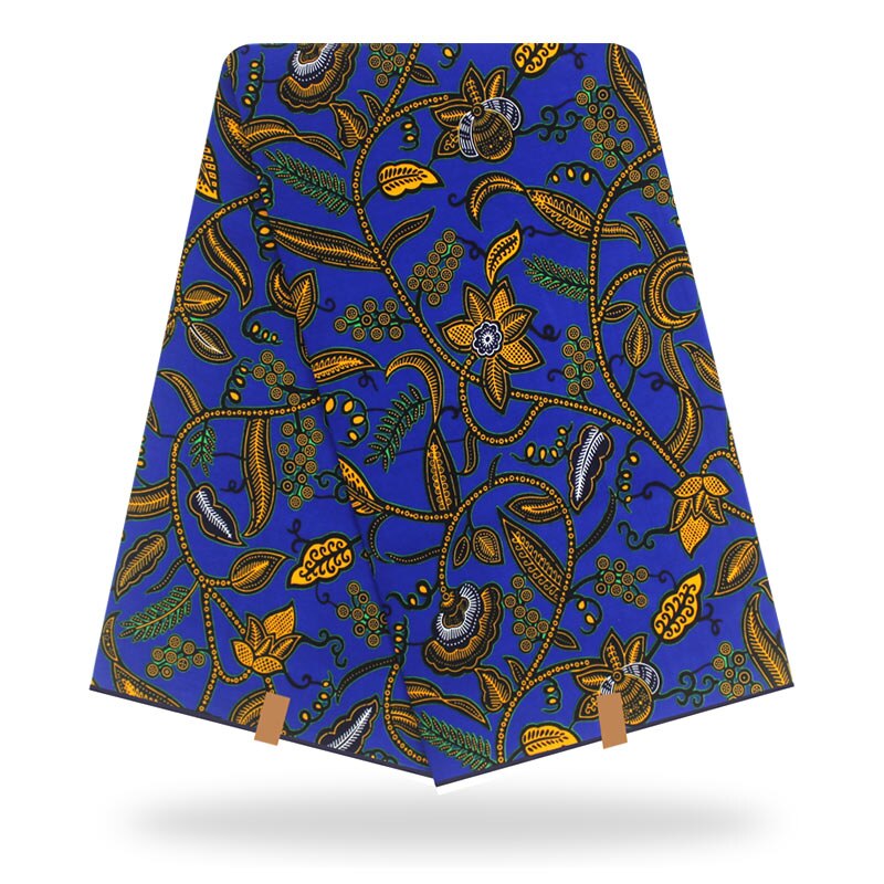 Nigeria tejido africano con cera tissus de tela de impresión de cera telas africanas Ankara Material de costura 6 yardas para vestido: color3