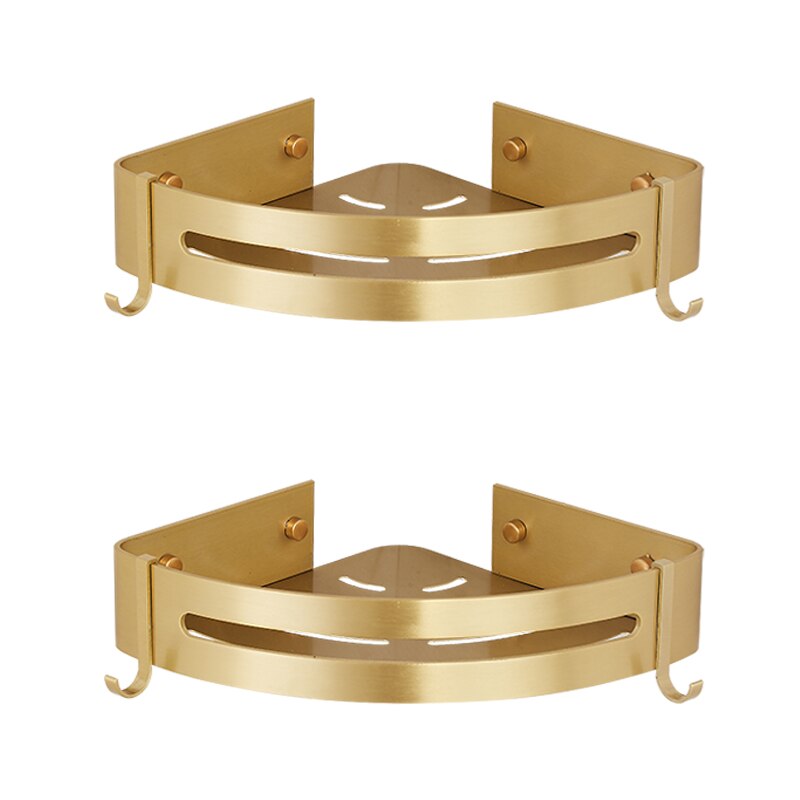 Étagère d&#39;angle murale en aluminium brossé, pour salle de bain, baignoire, douche, shampoing
