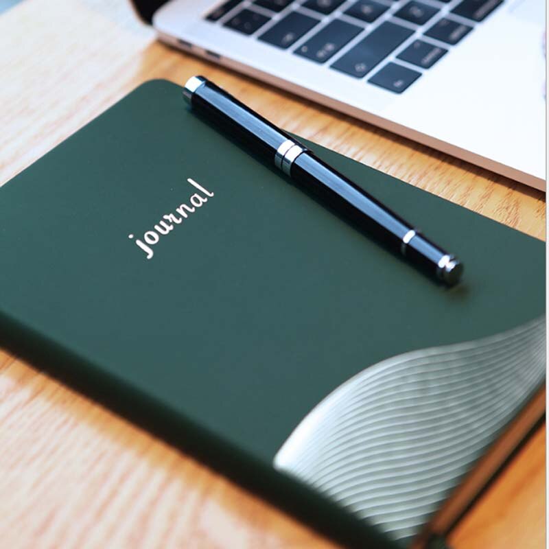 notebook hand book PU notebook diary hard-face copy lock line book School Office Stationery Feather