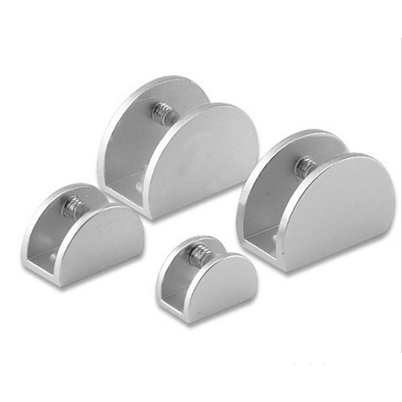 4 Stks/set Ruimte Aluminium Glas Clips Verstelbare Muur Gemonteerde Glazen Plank Klem Beugel 5-15Mm Glas houder
