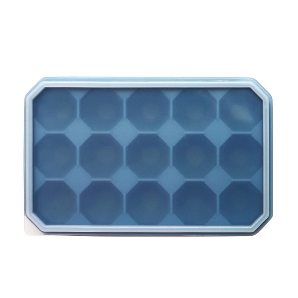 15-wgłębienie silikonowy kostki lodu kształt diamentu zrobić DIY tacki na kostki lodu formy na cukierki lodowe ciasto czekoladowe Whisky formy narzędzie 3D: Niebieski