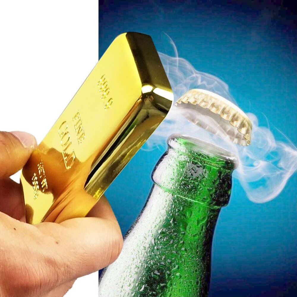 gold bar opener en magneet gold bar koelkast bier blikopener bar keukengerei bar accessoires * D