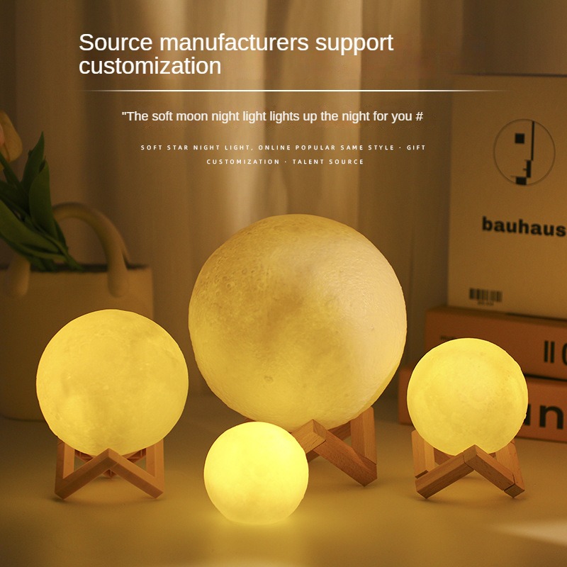 luz de luna atmósfera romántica decoración de la habitación luz suave cálida acompañar la lámpara de noche de cumpleaños pila de botón