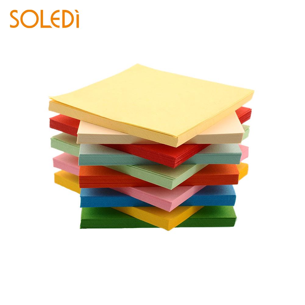 100 stks/set Origami Vierkante Hand Papier Dubbelzijdig Sheets Kleurrijke Scrapbooking 10CM Craft DIY Handgemaakte Papier Mix kleur Papier