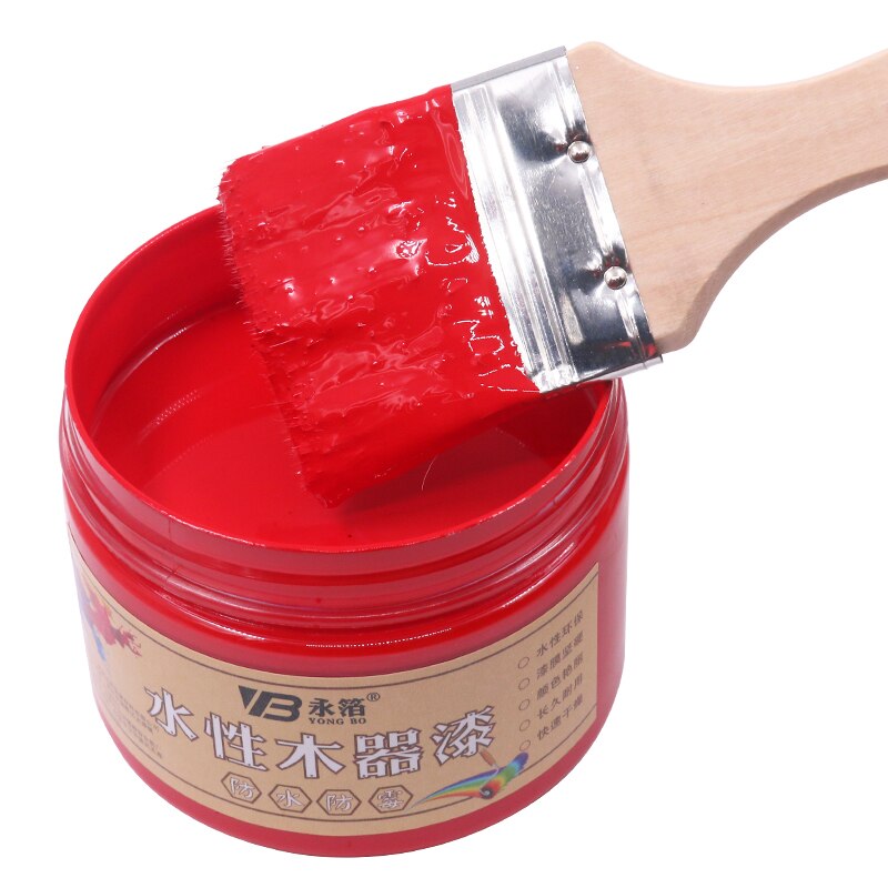250g Red Acrylic Paint,Water-Proof&Mildew-Proof Water-Based Woodwork Paint Craft Paints for Home Furniture,