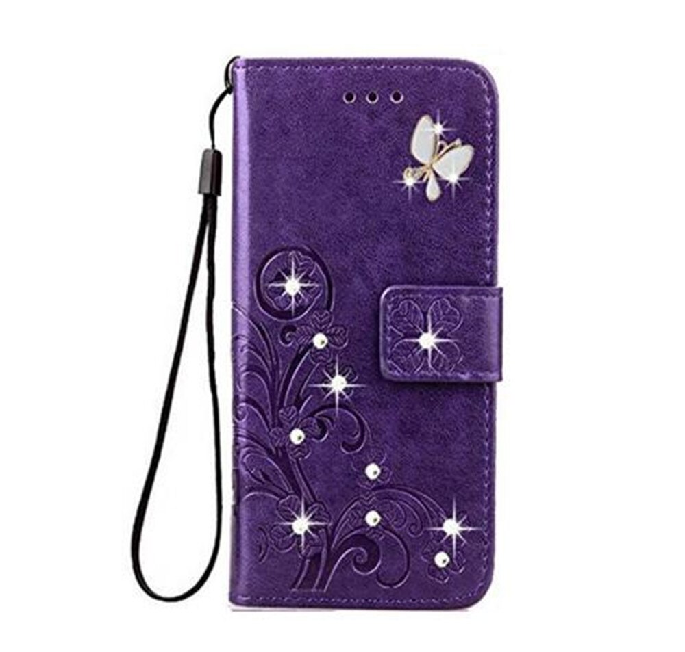Per UMIDIGI A9 Pro Copertura di Caso di Vibrazione DELL'UNITÀ di elaborazione Del Cuoio Del Raccoglitore Capa Coque Telefon Etui Cassa del Magnete Per UMIDIGI Umi A9 pro Fonda Borsette Astuccio: Purple HZ butterfly