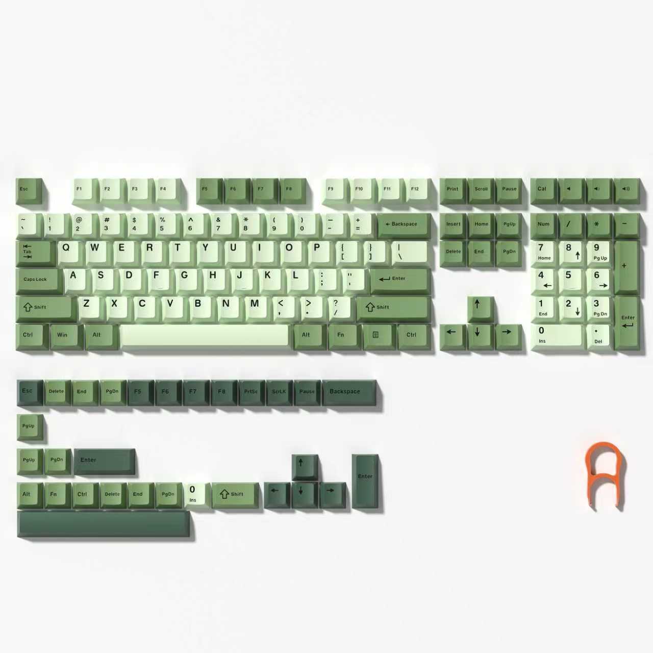 132 Tasten Farbverlauf Lila Kirschprofil PBT-Tastenkappen doppelt Schuss-Tastenkappe für 60 % 65 % 75 % 100 MX schalten mechanische Spielen-Tastatur: Beige