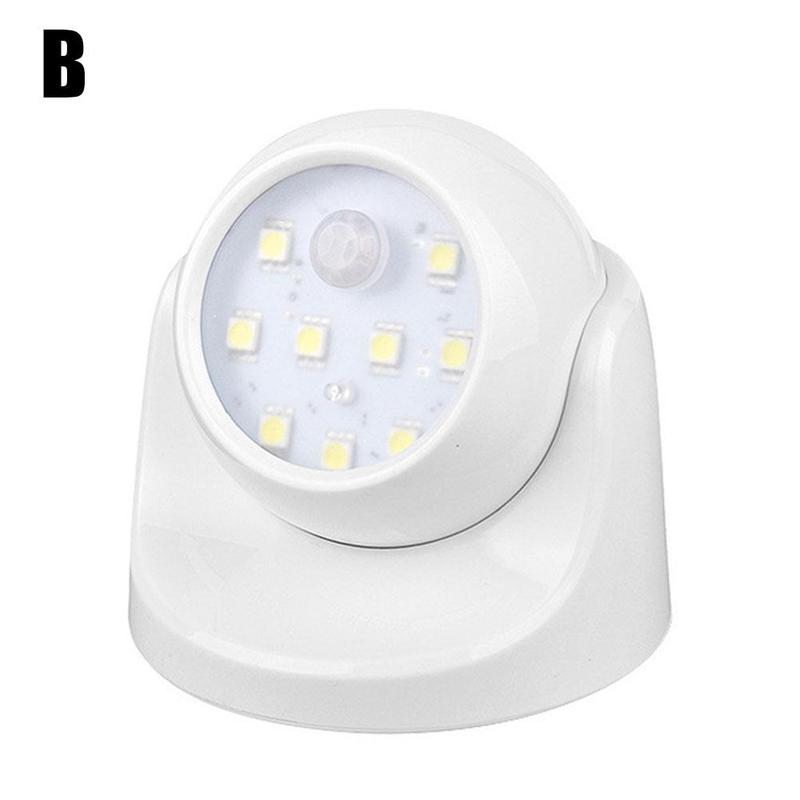 360 Battery Power Motion Sensor Security LED Light | Garden Outdoor Indoor PIR: B